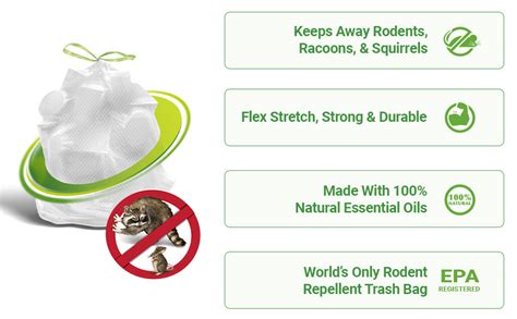 Amazon Mint X Rodent Repellent Indoor Tall Kitchen Drawstring