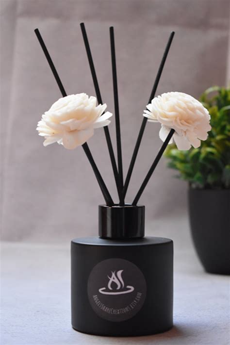 Reed Diffuser Flower Diffuser Luxury Scented Flameless Home Etsy Uk