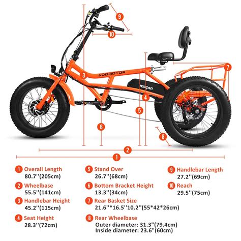 Addmotor Motan Electric Tricycle Adults W V Ah Removable