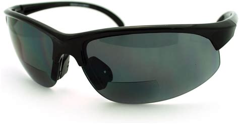 Mens Sunglasses With Bifocal Reading Lens Half Rim Sports Fashion Black 125