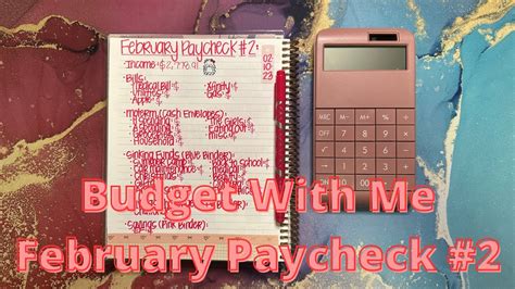 Budget With Me February Paycheck Zero Based Budget Debt Free