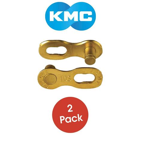 Kmc 10 Speed Chain Connecting Link Titanium Nitride Gold Bicycle