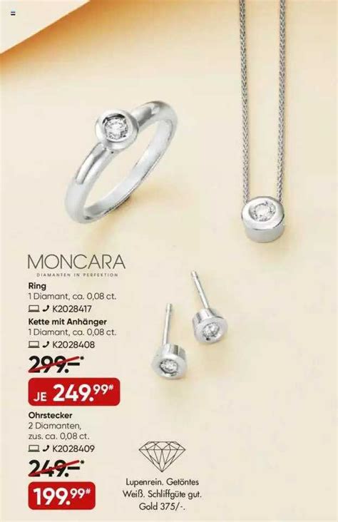 Moncara Ring Kette Mit Anhänger Ohrstecker Angebot bei Galeria Karstadt