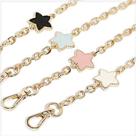 Gold Purse Chain Star Charm Metal Shoulder Handbag Strap Etsy