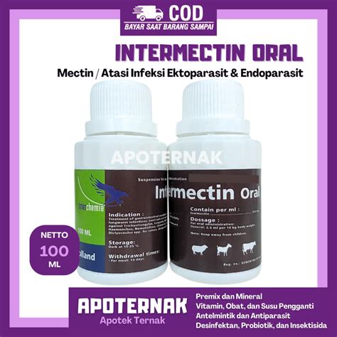 Jual Intermectin Oral Ml Repack Original Obat Parasit Ektoparasit