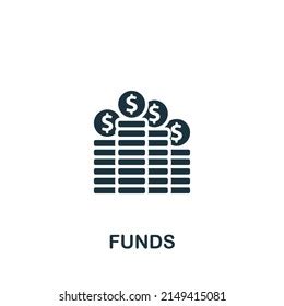 Index Funds Icon Monochrome Simple Investments Stock Vector Royalty