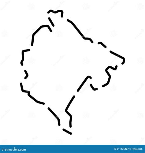 Montenegro Simplified Vector Map Stock Image Cartoondealer