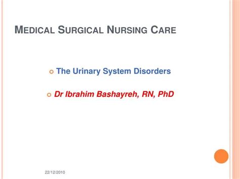 Ppt Medical Surgical Nursing Care Powerpoint Presentation Free