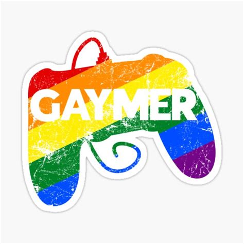 Gaymer Gay Gamer Gayming Lgbt Video Gaming Rainbow Sticker For Sale By Juvajay Redbubble