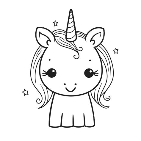 Cute Unicorn Coloring Pages On White Background Outline Sketch Drawing – Themeloader