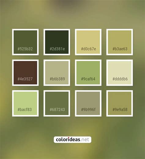 Verdigris Dark Gray / Smoked B6B389 Swamp Green Color Palette | Color palette ideas