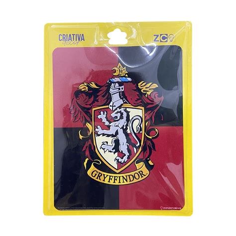 Placa Slim Metal Grifinória Casa Hogwarts Harry Potter 26x20 Submarino