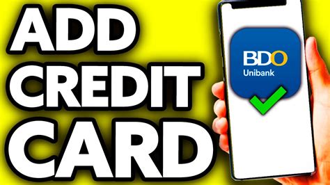 How To Add Credit Card To Bdo Online Banking Youtube