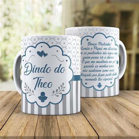 Caneca Personalizada Dindo Dinda Frase Ls Estampas Camisetas