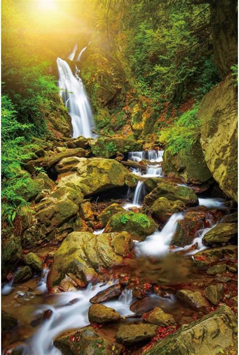 Amazon.com : Laeacco Waterfall Backdrops for Photography 3x5FT Spring ...