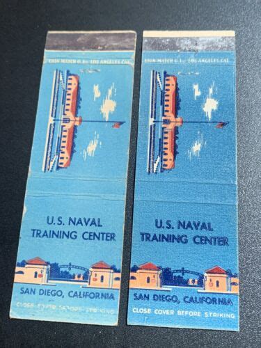 Vintage Navy Matchbook Lot “u S Naval Training Station” San Diego California Ebay