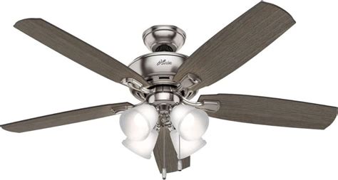 Harbor Breeze Lansing 42 In Brushed Nickel Indoor Downrod Mount Ceiling Fan With