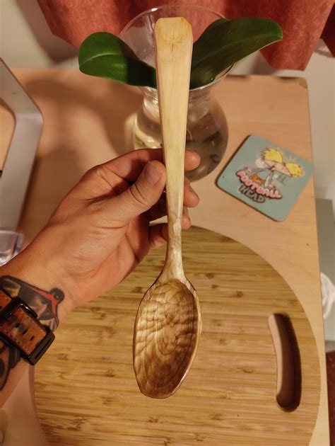 Hand Carved Wooden Cooking Spoon Etsy