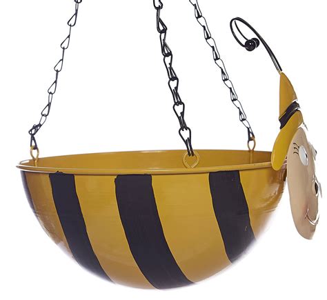 Novelty Bumble Bee Metal Hanging Basket Uk Garden Products