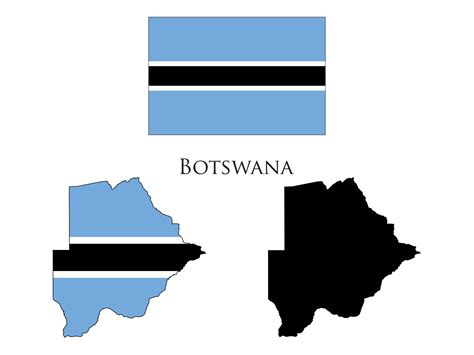 Botswana bandera y mapa ilustración vector 21222957 Vector en Vecteezy