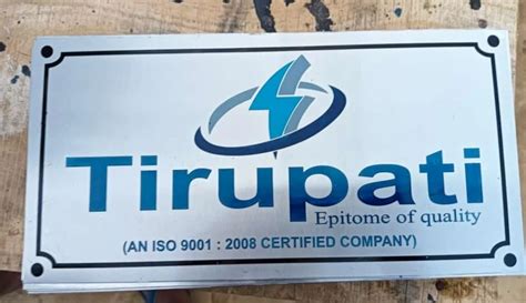 Rectangular Standard Aluminum Industrial Nameplate For Machine