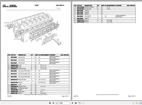 Mtu Diesel Engine 12v956tb82 Parts Manual