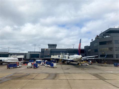 Airplanes Parked At The Delta Airlines Terminal At Hartsfield