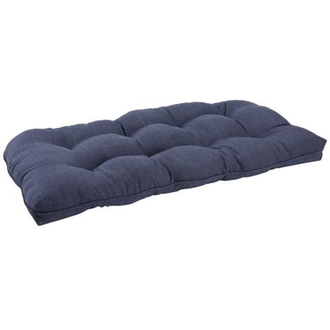 Wheaton Midnight Blue Premium Outdoor Wicker Settee Cushion Attractive