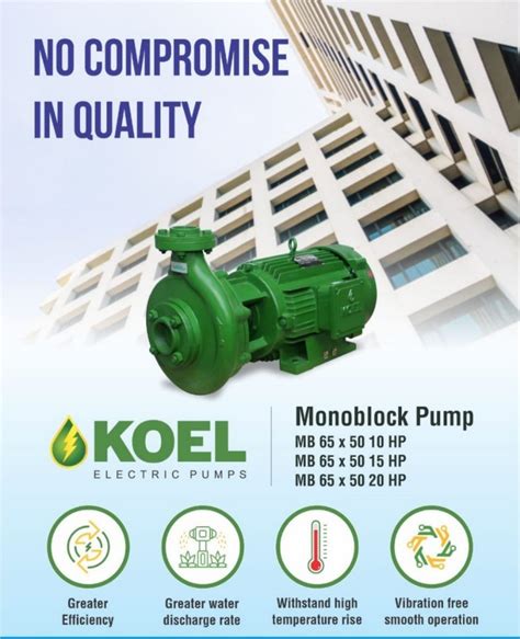 Koel Kirloskar Monoblock Pumps Hp Model Name Number Mb