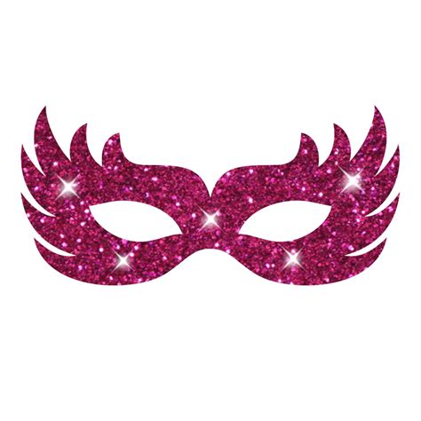 Máscara Carnaval Rosa Em Eva C Glitter E Elástico 01 Unid Pular E