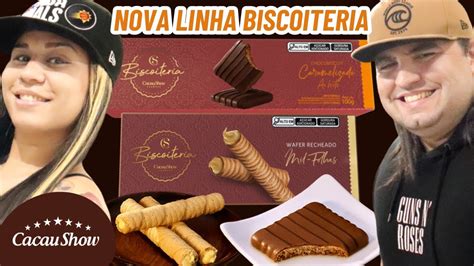 NOVIDADE CACAU SHOW BISCOITERIA WAFER DE MIL FOLHAS E CHOCOBISCUIT