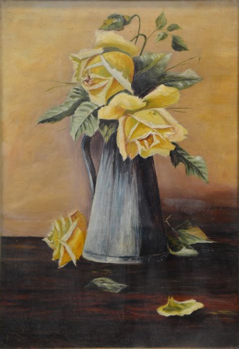 F Tedds Pair Of Still Lifes Of Flowers MutualArt