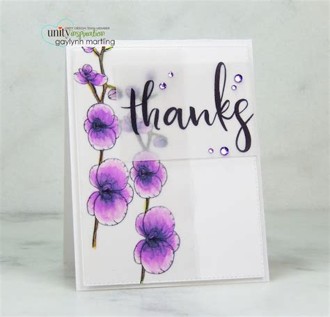 Neat Nook Creations: Soft vellum orchids thank you card.