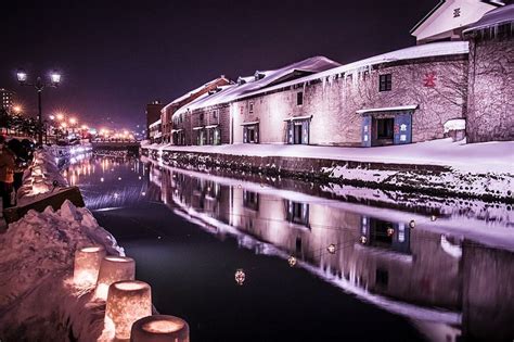 Otaru - Otaru Canal (Otaru Snow Light Path Festival) | Snow light, Otaru, Winter scenes