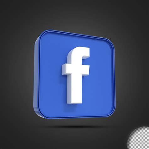 Icono De Logotipo De Redes Sociales De Facebook Brillante Renderizado