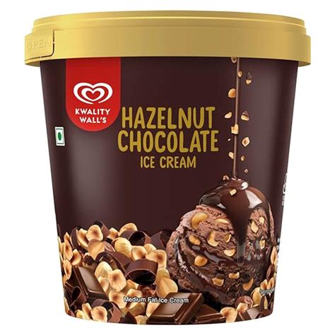 Kwality Walls Hazelnut Chocolate Ice Cream Tub 500 Ml