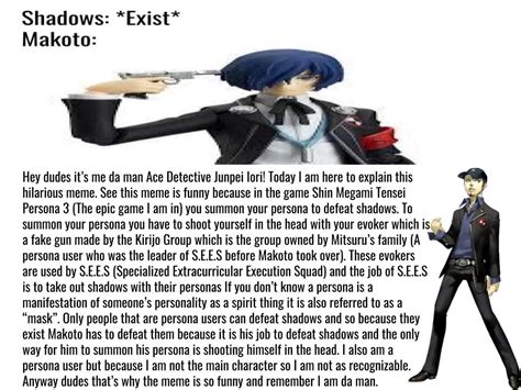 When you don't understand a meme call an Ace Detective! : r/PERSoNA