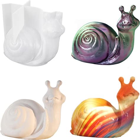 Muaech Big Snail Candle Molds For Candle Making Diy