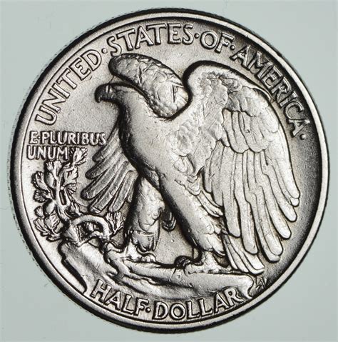 Strong Feather Details Walking Liberty Half Dollar Property Room