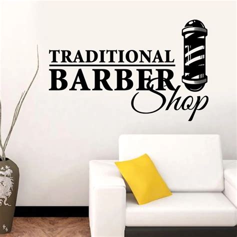 Dctal Man Barber Shop Sticker Bread Decal Haircut Shavers Posters Vinyl Wall Art Decals Decor