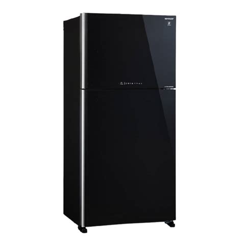 Sharp 720l Sjp882mfgk 2 Door J Tech Inverter Glass Fridge Black Berdaya