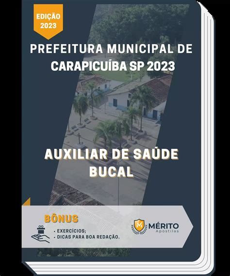 Apostila Auxiliar de Saúde Bucal Prefeitura de Carapicuíba SP 2023