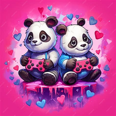 Premium Ai Image Cute Pandas