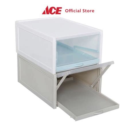 Jual Ace Stora Kotak Sepatu Sliding Putih Shoe Box Storage Container