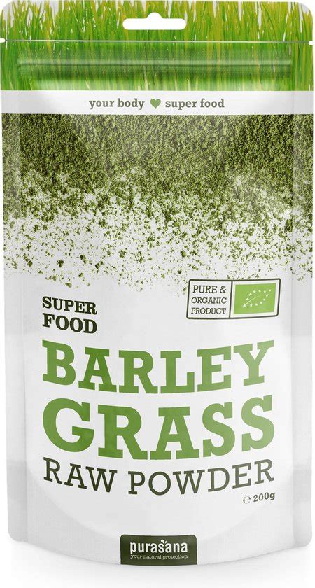 Purasana Barley Grass Powder Gerstegraspoeder Gram Bol