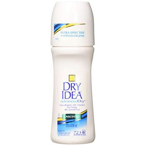 Dry Idea Anti Perspirant Deodorant Roll On Unscented 325 Oz Pack Of 3