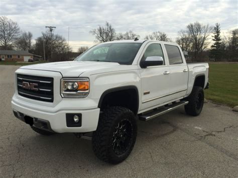 2014 GMC Sierra 1500 SLT All Terrain 4x4 Summit White 6 Suspension Lift