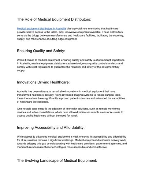 PPT A Closer Look At Cutting Edge Technology Medical Equipment