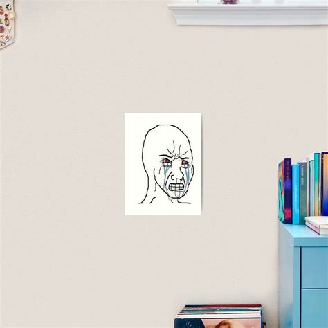 Wojak Feels Guy Meme Art Print For Sale By Viscosiity Redbubble