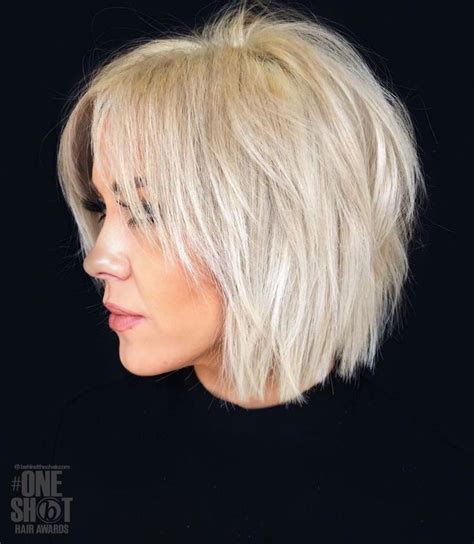 Shaggy Blonde Bob For Fine Hair In 2020 Modern Shag Haircut Short